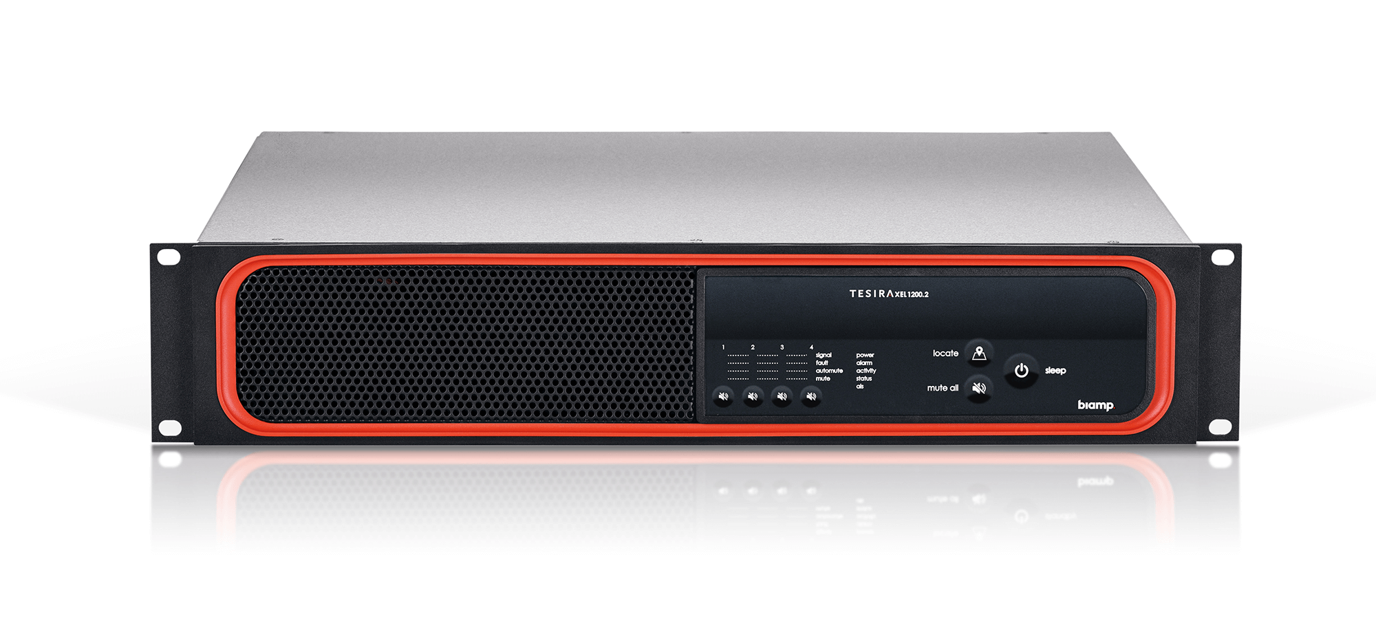 Biamp XEL 1200.2, Amplificador digital en red AVB asimétrico con un total de 2400W de potencia